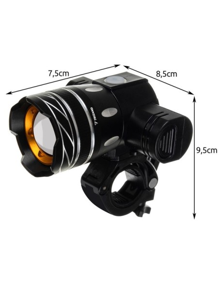 T6 USB dviračio žibintas + galinis žibintas 23681