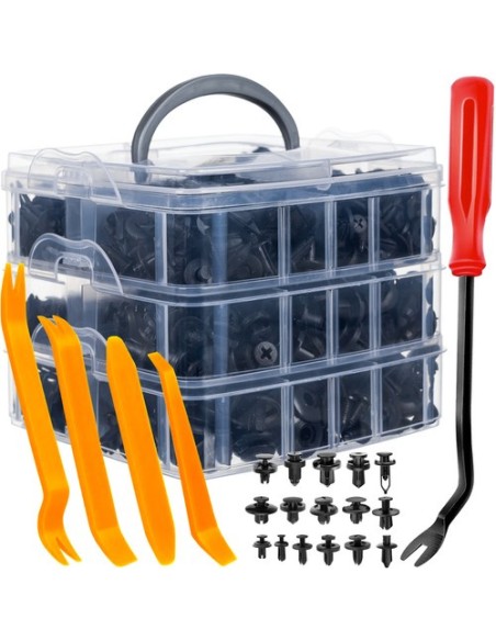 Automobilinių spaustukų rinkinys + traukiklis Xtrobb 24297