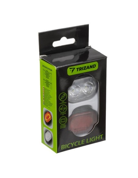 Dviračio žibintas + galinis žibintas Trizand 24003