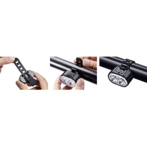 Dviračio žibintas + galinis žibintas Trizand 24003