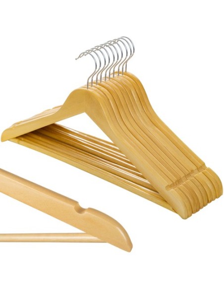 Drabužių kabykla 10 vnt. - medinis Ruhhy 24492