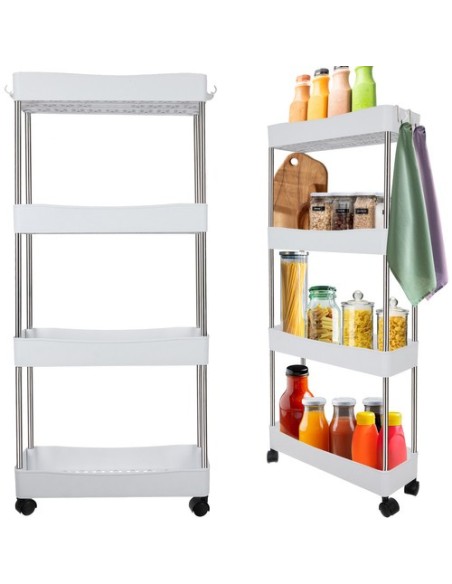 Virtuvės/ vonios kambario lentyna ant ratukų Ruhhy 24291