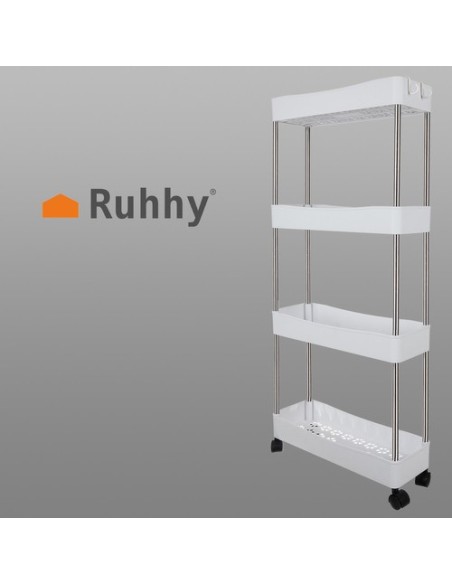 Virtuvės/ vonios kambario lentyna ant ratukų Ruhhy 24291