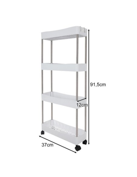 Virtuvės/ vonios kambario lentyna ant ratukų Ruhhy 24291