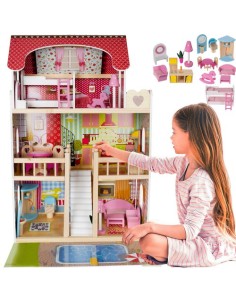 Medinis lėlių namelis – vila su baseinu D11251