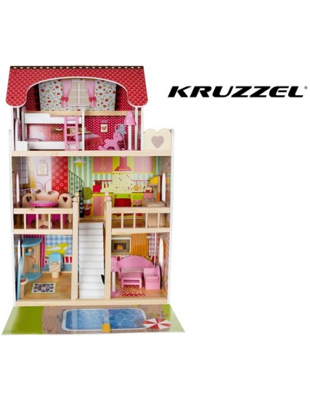 Medinis lėlių namelis – vila su baseinu D11251