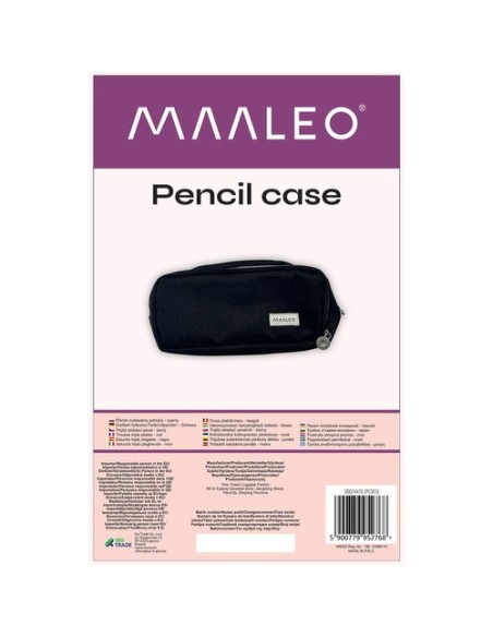 Trigubas sulankstomas pieštukų dėklas - juodas Maaleo 24476