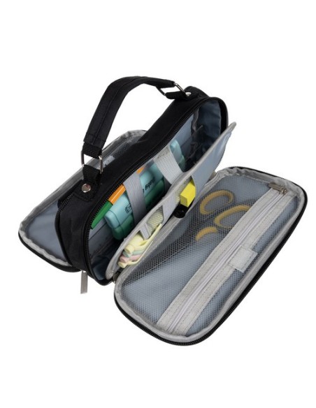 Dvigubas sulankstomas pieštukų dėklas - juodas Maaleo 24516