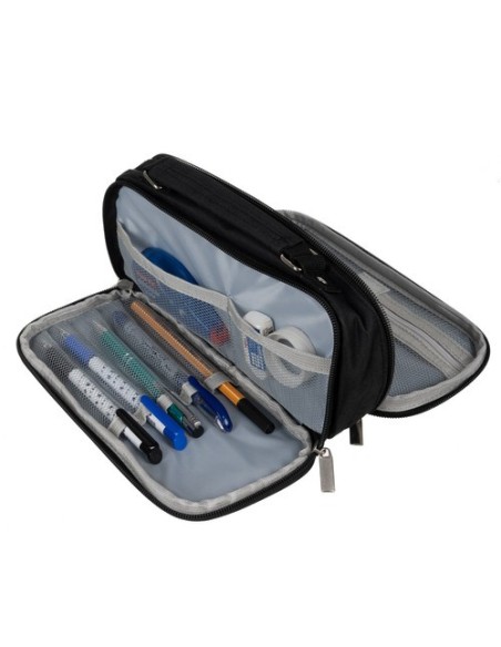 Dvigubas sulankstomas pieštukų dėklas - juodas Maaleo 24516