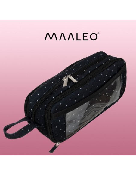 Trigubas sulankstomas pieštukų dėklas - juodas Maaleo 24511