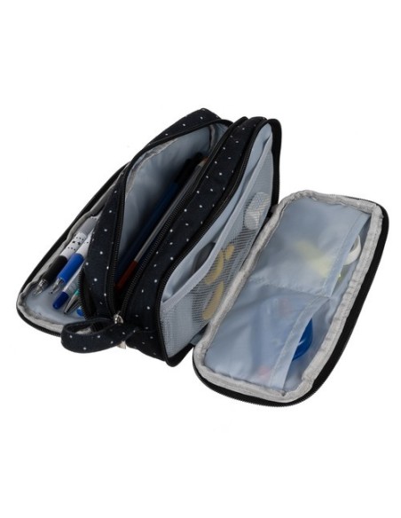 Trigubas sulankstomas pieštukų dėklas - juodas Maaleo 24511