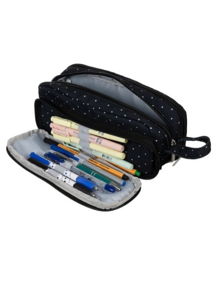 Trigubas sulankstomas pieštukų dėklas - juodas Maaleo 24511