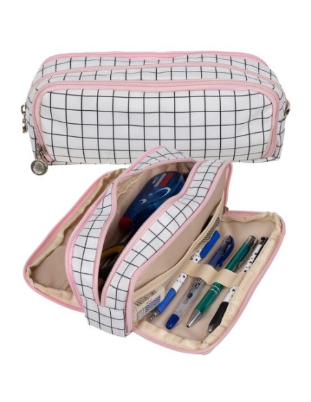 Trigubas sulankstomas pieštukų dėklas – languotas Maaleo24514