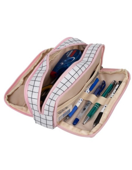 Trigubas sulankstomas pieštukų dėklas – languotas Maaleo24514