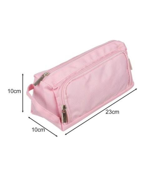 Dvigubas sulankstomas pieštukų dėklas – rožinis Maaleo 24519