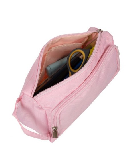 Dvigubas sulankstomas pieštukų dėklas – rožinis Maaleo 24519