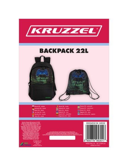 Kuprinė 22L - mokyklinė Kruzzel 24532