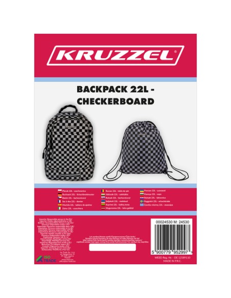 Kuprinė 22L - šaškių lenta Kruzzel 24530