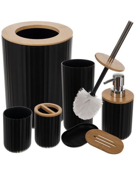 Vonios reikmenų rinkinys - juodas Ruhhy24636