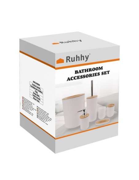 Vonios reikmenų rinkinys - baltas Ruhhy 24635