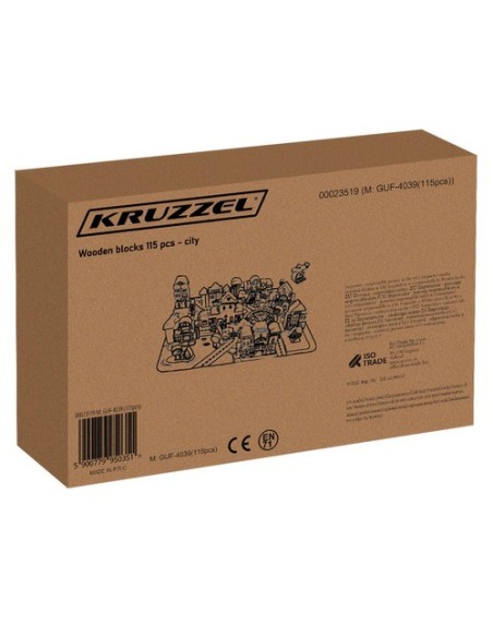 Medinės kaladėlės 115 vnt - miestas 23519