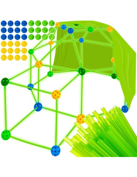Šiaudų kaladėlės 100 vnt. - Kruzzel 24536 palapinė