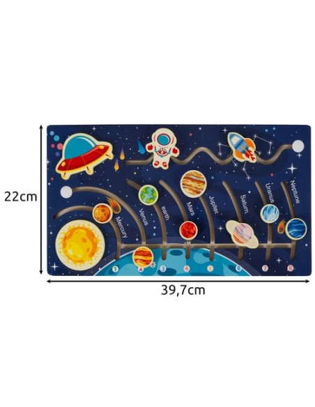 Medinė dėlionė - saulės sistema Kruzzel 24763