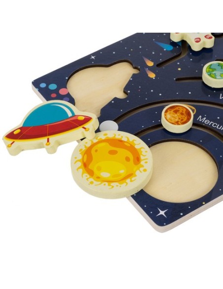 Medinė dėlionė - saulės sistema Kruzzel 24763