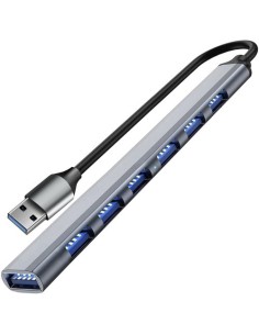 USB HUB – 1 prievadas 3.2 + 6 prievadai 2.0 Izoxis 24374