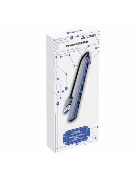 USB HUB – 1 prievadas 3.2 + 6 prievadai 2.0 Izoxis 24374