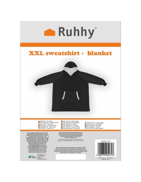 XXL megztinis - juoda antklodė Ruhhy 24403