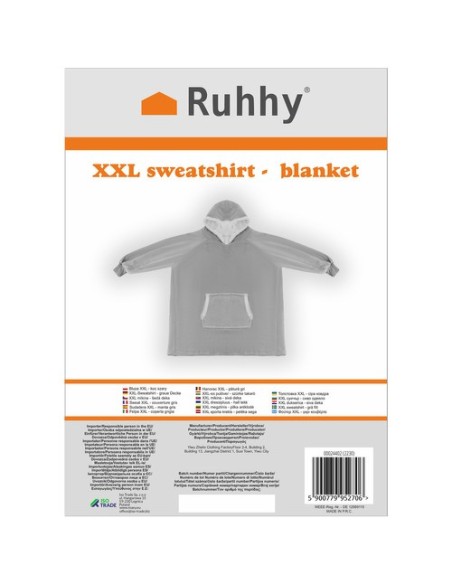 XXL megztinis - pilka antklodė Ruhhy 24402
