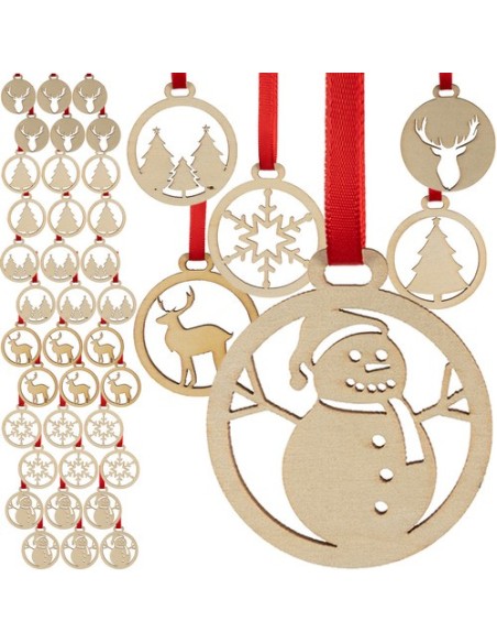 Mediniai baubliai - 36 vnt. Ruhhy 24855