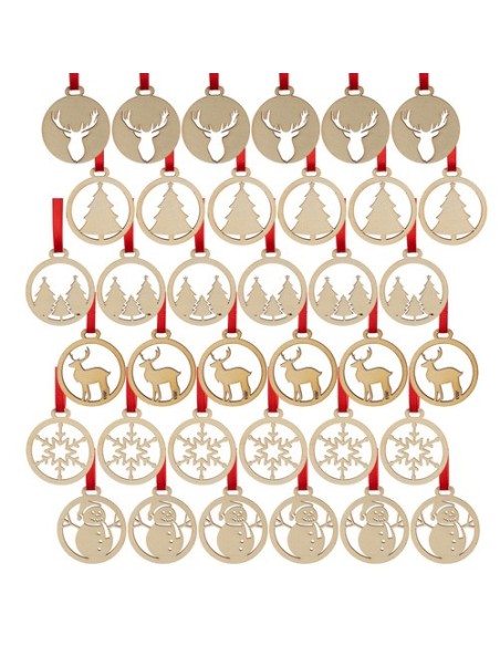 Mediniai baubliai - 36 vnt. Ruhhy 24855