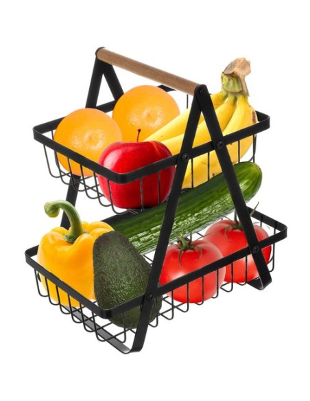 Ruhhy 24265 dviejų pakopų vaisių/ daržovių krepšelis