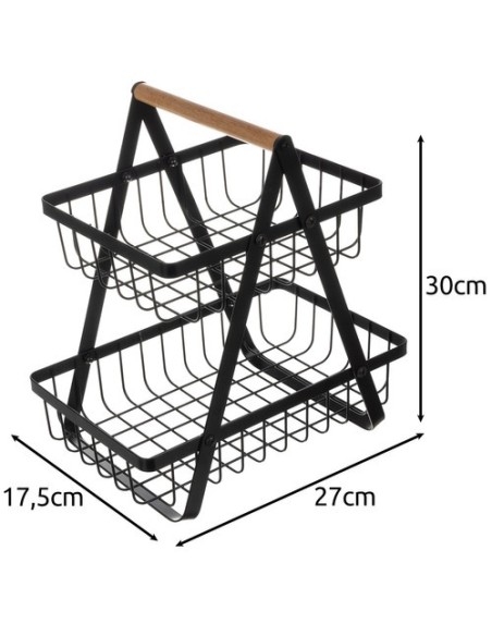 Ruhhy 24265 dviejų pakopų vaisių/ daržovių krepšelis