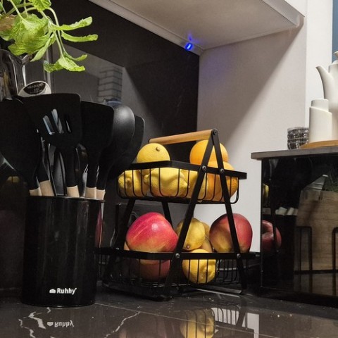 Ruhhy 24265 dviejų pakopų vaisių/ daržovių krepšelis