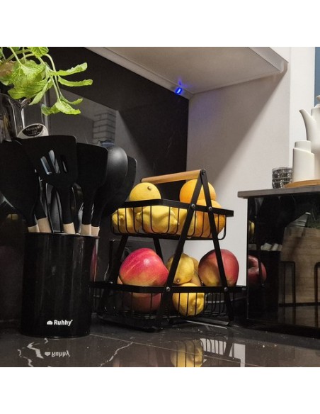 Ruhhy 24265 dviejų pakopų vaisių/ daržovių krepšelis