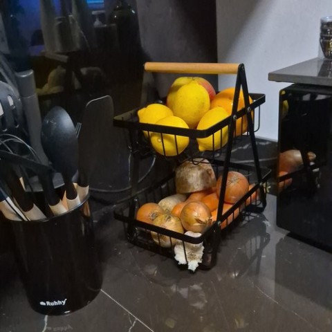 Ruhhy 24265 dviejų pakopų vaisių/ daržovių krepšelis