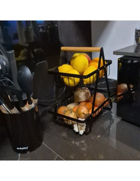 Ruhhy 24265 dviejų pakopų vaisių/ daržovių krepšelis