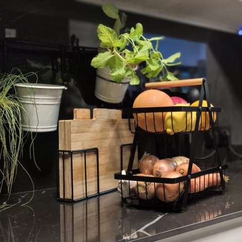 Ruhhy 24265 dviejų pakopų vaisių/ daržovių krepšelis