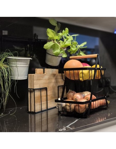 Ruhhy 24265 dviejų pakopų vaisių/ daržovių krepšelis