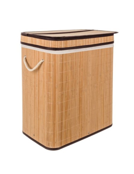 Bambuko skalbinių krepšelis – dviejų kamerų Ruhhy 24269