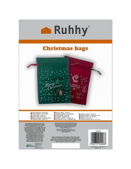 Kalėdiniai maišeliai - rinkinyje 4 vnt. Ruhhy 24961