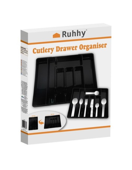 Plastikinis įdėklas/ tvarkyklė Ruhhy 24748 stalčiui