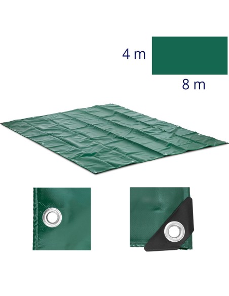 Brezento apsauginė danga su PVC ąselėmis 650 g/m2 800 x 400 cm Brezento apsauginė danga su PVC ąselėmis 650 g/m2 800 x 400 cm