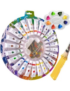 Akriliniai dažai 12ml - rinkinys 24vnt Maaleo 24725