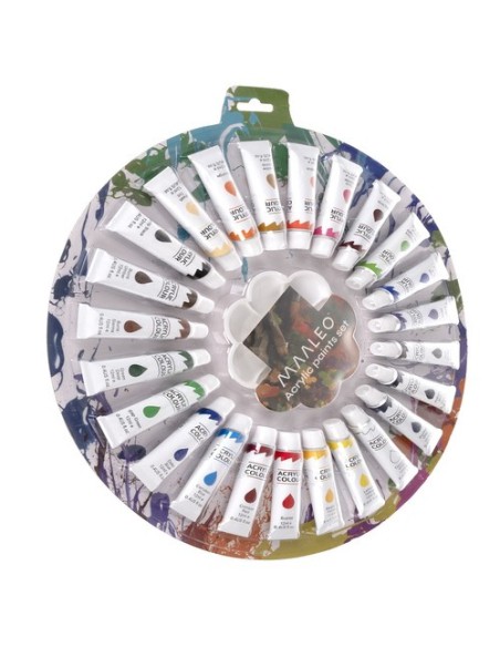 Akriliniai dažai 12ml - rinkinys 24vnt Maaleo 24725