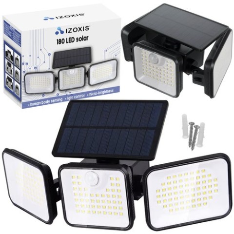 Saulės energija varomas šviestuvas 180 LED Izoxis 24889