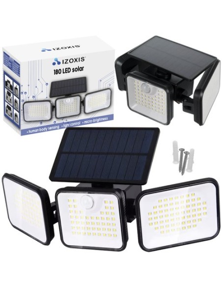 Saulės energija varomas šviestuvas 180 LED Izoxis 24889
